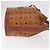 Borsa a Spalla MCM Vicetos Logogram PVC Pelle Marrone Oro Auth 183974 D'oro - vista 4