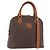 Céline Borsa CELINE Macadam Canvas PVC Pelle 2way Marrone Oro Auth 183047 D'oro