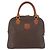 Céline Borsa CELINE Macadam Canvas PVC Pelle 2way Marrone Oro Auth 183047 D'oro - vista 2