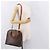 Céline Borsa CELINE Macadam Canvas PVC Pelle 2way Marrone Oro Auth 183047 D'oro - vista 25