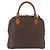 Céline Borsa CELINE Macadam Canvas PVC Pelle 2way Marrone Oro Auth 183047 D'oro - vista 3
