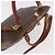 Céline Borsa CELINE Macadam Canvas PVC Pelle 2way Marrone Oro Auth 183047 D'oro - vista 6