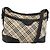 Borsa a Spalla BURBERRY Nova Check in Tela Beige Silver Auth 183677 Argento