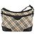 Borsa a Spalla BURBERRY Nova Check in Tela Beige Silver Auth 183677 Argento - vista 2