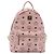 Zaino MCM Vicetos Logogram PVC Leather Pink Gold Auth 182978 Rosa D'oro - vista 2
