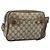 Bolsa GUCCI GG Supreme Web Sherry Line em PVC Bege Ouro 904 02 049 Auth 184454 Dourado