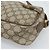 Bolsa GUCCI GG Supreme Web Sherry Line em PVC Bege Ouro 904 02 049 Auth 184454 Dourado - vista 10