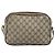 Bolsa GUCCI GG Supreme Web Sherry Line em PVC Bege Ouro 904 02 049 Auth 184454 Dourado - vista 3