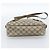 Bolsa GUCCI GG Supreme Web Sherry Line em PVC Bege Ouro 904 02 049 Auth 184454 Dourado - vista 9