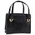 Borsa GUCCI in pelle nera e oro Auth 184460 Nero D'oro