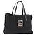 Borsa a Mano FENDI Zucca Canvas Nera Argento Auth 182080 Nero