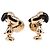 Coach x PEANUT Pierce Snoopy Gold Auth 167353A D'oro - vista 2
