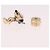 Coach x PEANUT Pierce Snoopy Gold Auth 167353A D'oro - vista 9