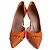 Gucci Besetzte Leder-Pumps 40 Orange - Ansicht 2