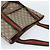 Borsa Tote GUCCI GG Supreme Web Sherry Line PVC Beige Oro 002.58.6487 Auth 183720 D'oro - vista 6