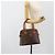 Céline Borsa CELINE Macadam Canvas PVC Pelle 2way Marrone Oro Auth 183051 D'oro - vista 22