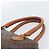 Céline Borsa CELINE Macadam Canvas PVC Pelle 2way Marrone Oro Auth 183051 D'oro - vista 8