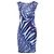 Vestido ajustado Roberto Cavalli con estampado abstracto azul