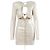 Autre Marque Mini-Kleid Danamé Metallic Ruched Cut-Out Gelb Hellbraun