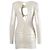 Autre Marque Mini-Kleid Danamé Metallic Ruched Cut-Out Gelb Hellbraun - Ansicht 3
