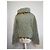 Vintage Escada Wollpullover mit Pelzbesatz Aqua Beige M Türkis - Ansicht 3