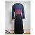 Abito in cotone vintage Balenciaga Blu navy Borgogna Nero M - vista 12