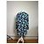 Kimono vintage in seta Balenciaga nero verde blu L - vista 3
