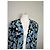 Kimono vintage in seta Balenciaga nero verde blu L - vista 4