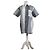 Vintage Issey Miyake Gestreiftes Baumwollhemd Grau Weiß M
