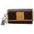 Céline Vintage Celine Embossed Leather Key Case Brown Tan Gold