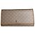 Céline Vintage Celine Macadam Canvas Wallet Beige Tan