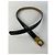 Céline Vintage Celine Medusa Head Ledergürtel Schwarz Tan Gold - Ansicht 8
