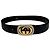 Vintage Gucci Ledergürtel mit GG Logo Schwarz Gold Silber