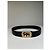 Vintage Gucci Ledergürtel mit GG Logo Schwarz Gold Silber - Ansicht 12