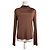 Vintage Issey Miyake Plisierter Rollkragenpullover Braun M