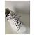 Alexander McQueen Baskets Oversized Cuir Blanc et Daim Noir - vue 2