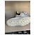 Alexander McQueen Baskets Oversized Cuir Blanc et Daim Noir - vue 5