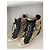 Giuseppe Zanotti Sneakers con zeppa stampa python e pelle nera Nero Beige - vista 3