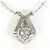 Autre Marque Platinhalskette mit Diamantanhänger - Ansicht 3