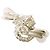 Autre Marque Platin-Ringband mit braunem Diamanten