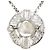 Autre Marque Collana in platino PT900 con diamante da 0,12ct