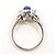 Autre Marque 14K Weißgold-Ring mit Saphir und Diamant Golden - Ansicht 3
