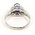 Autre Marque 14K Weißgold-Ring mit Saphir und Diamant Golden - Ansicht 4