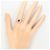 Autre Marque 14K Weißgold-Ring mit Saphir und Diamant Golden - Ansicht 7