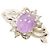 Autre Marque Platinring mit Sternsaphir und Diamanten