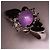 Autre Marque Platinring mit Sternsaphir und Diamanten - Ansicht 3