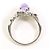 Autre Marque Platinring mit Sternsaphir und Diamanten - Ansicht 4