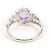 Autre Marque Platinring mit Sternsaphir und Diamanten - Ansicht 5