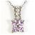 Autre Marque Collana in oro bianco 14K con zaffiro rosa e diamante D'oro