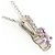 Autre Marque Collana in oro bianco 14K con zaffiro rosa e diamante D'oro - vista 2
